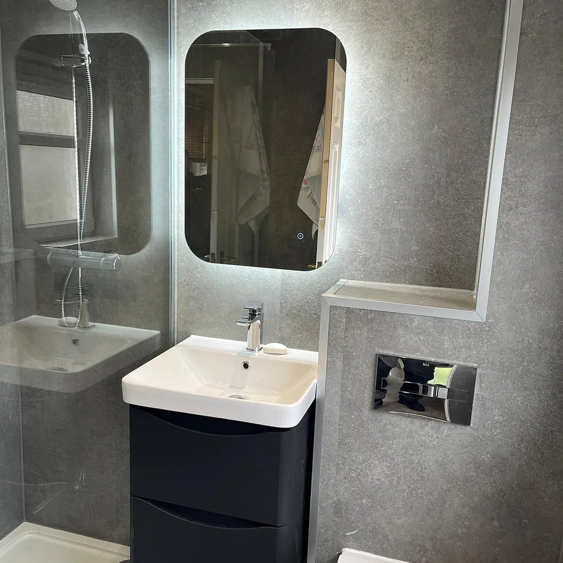 vanity unit in shower room